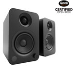 Open Box - Kanto YU 140-Watt Bookshelf Speaker - Pair - Matte Black Vinyl