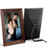 Nixplay 10.1 inch Smart Digital Photo Frame with WiFi (W10F) Wood-Effect - Share Moments Instantly via EMail or App