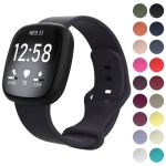 StrapsCo Silicone Rubber Infinity Watch Band Strap for Fitbit Versa 3 - Shorts-Medium - Midnight Blue