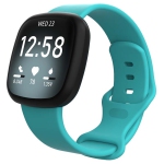 StrapsCo Silicone Rubber Infinity Watch Band Strap for Fitbit Versa 3 - Medium-Long - Teal
