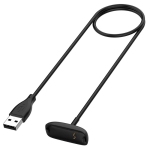 StrapsCo USB Charger Charging Cable for Fitbit Inspire 2 - Black
