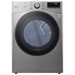 LG 7.4 Cu. Ft. Stackable Electric Dryer with AI Sensor Dry, TurboSteam, Energy Star & ThinQ (DLEX3850V) - Graphite Steel