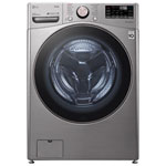 LG 5.2 Cu. Ft. (IEC) Front Load Washer with ThinQ, 6Motion, ColdWash, and Steam - Energy Star (WM3850HVA) - Graphite Steel