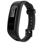 StrapsCo Silicone Rubber Watch Band Strap for Huawei Honor Band 4 Running Edition / 4e / 3e - Black