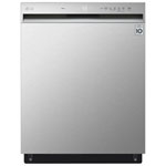 LG 24" 50dB Front-Control QuadWash Dynamic Dry EasyRack Dishwasher ENERGY STAR (LDFN3432T) - Stainless Steel