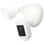 Ring Floodlight Cam Pro 2K Wired Wi-Fi Camera - Color Night Vision, 3D Motion Detection, LED Floodlights - White