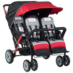 Foundations Sport Quad Stroller - Red