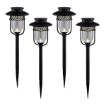 Classy Caps Black Stainless Steel Landscape, Path & Garden Light GL1101 (4 Pack)