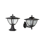 Classy Bouchons Lampe solaire en aluminium noir Eleganté SML556