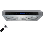 ROXON 860 CFM ULTRA SLIM STAINLESS STEEL 30 Inches Range Hood Under Cabinet Kitchen Exhaust Fan Style RXN-U15US-30