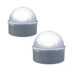 Classy Caps Silver Chainlink Summit Solar Post Cap CH2233S (2 Pack)
