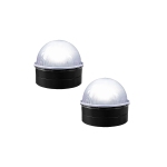 Classy Caps Black Chainlink Summit Solar Post Cap CH2233B (2 Pack)