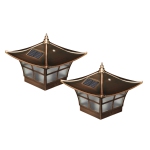 Classy Caps 4x4 Copper Plated Ambience Solar Post Cap SLO94 (2 Pack)