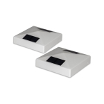 Classy Caps 5x5 White PVC Pyramid Solar Post Cap SL9902 (2 Pack)