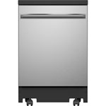GE 24" 54dB Portable Front-Control Stainless Steel Tub Dishwasher ENERGY STAR (GPT225SSLSS) - Stainless Steel