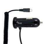 Fuse - Car Charger Micro USB Hard Wired 2.4Amp + Additional USB Port 8ft Coil