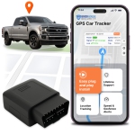 Brickhouse Security GPS Tracker for Vehicles- TrackPort OBD II Tracking Device- Tracker for Car Location and Speed- Mini OBD GPS Tracker for Vehicles- Subscription Required