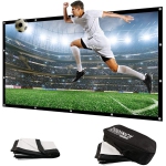 NIERBO 200Inch(447x257cm) Projector Screen Big 16:9 3D Portable Movie Screen of Canvas Material Folding Projection Screen HD for Outdoor Indoor Home Theater