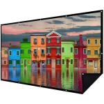 Écran du projecteur double couche 150 Écran de film de projection portable de 16:9 pouces 3D avec moins de transmission de lumière pour home Theater Bureau intérieur extérieur avec 22PCS Pas de créase