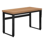 Computer Desk Standing Adjustable 48"L Work Laptop Metal Brown