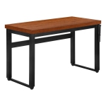 Computer Desk Standing Adjustable 48"L Work Laptop Metal Brown