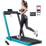 WINGOMART WT-Pro Folding Under Desk Treadmill & Walking pad Folding Walking Jogging Machine with a built-in Heart Rate sensor/ Bluetooth Speaker/ Remote Control and Smart APP