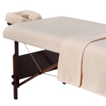 Master Massage Cotton Flannel Sheets Set (3 Piece Set) Massage Table Cover Set, SPA Bed Replacement Cover, Includes Table Cover, Face Cushion Cover, Table Sheet, Off White