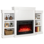 Gymax 70'' Fireplace TV Stand Media W/ 28.5'' 750W/1500W Electric Fireplace
