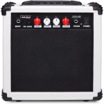 LyxPro Ampli de guitare électrique 20 Watt Amplificateur intégré dans le casque de haut-parleur Jack et Aux entrée comprend gain basse Treble volume et grind - blanc