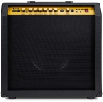 LyxPro 60 Watt Electric Guitar Amplifier | Combo Solid State Studio & Stage Amp with 10” 4-Ohm Speaker, Custom EQ Controls, Drive, Delay, ¼” Passive/Active/Microphone Inputs, Aux In & Headphone Jack