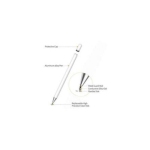 Stylo Universel à Écran Tactile Capacitif pour Tablette et Smartphone Blanc