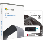 Microsoft Office Home & Business 2021 | 1 Person, One-Time Purchase, Retail Box (w/ Key Card inside), English (PC/Mac) w/ Kingston 64GB USB 3.2 Drive