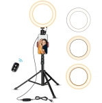 Ring Light with Tripod Stand & Cell Phone Holder for Live Stream/Makeup, Mini Led Camera Ring light for YouTube Videos/Photography