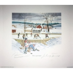 Signed Johnny Bower & Bobby Hull Litho