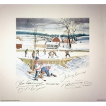 Signed Bower, Hull, Cournoyer, Dionne Litho