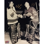 Signed Johnny Bower & Gump Worsley 8x10