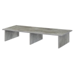 Pemberly Row Large TV/Monitor Riser in Light Gray Wood Finish