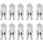 A1712S (10)-Bulbs 20 Watt G9 Short T4 20W Clear Halogen Light Looped 120V 20Watt 1-3/8" Long