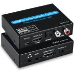 NIERBO 4K@60HZ HDMI Audio Extractor, HDMI to HDMI with Optical TOSLINK SPDIF + 5.1/2CH + 3.5mm RCA R/L Audio Converter HDMI Audio Splitter Adapter Supports HDMI 2.0, HDCP 2.2, 18Gpbs for PS5