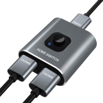 NIERBO Aluminum Bidirectional HDMI Switcher 2 in 1 Out, Manual HDMI Hub Supports HD for Xbox PS5/4/3 Blu-Ray Player Fire Stick Roku (Support 1 Display at a Time)