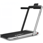 4.75HP 2 In 1 Folding Treadmill with Remote APP Control-Silver