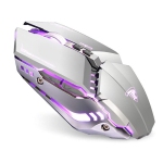 TENMOS T12 Wireless Gaming Mouse Rechargeable, 2.4G Silent Optical Wireless Computer Mice with Changeable LED Light Compatib