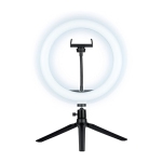 CJ Tech 10-In Selfie Ring Light with Bluetooth Shutter and Tripod - Black