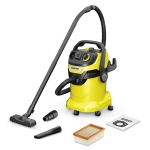 Karcher WD 5 P V Wet/Dry Vacuum Cleaner for Wet & Dry Debris with Integrated Power Outlet, 25L Tank, 8m Cord, 3.5m Hose