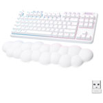 Logitech G Aurora Recouvrement G715 Mécanique rétroéclairée Bluetooth GX Clavier de jeu Tactile brun - Mist blanc