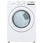 LG 7.4 Cu. Ft. sécheuse électrique empilable avec détection d'humidité, prévention des rides & Étoile énergétique (DLE3400W) - blanc
