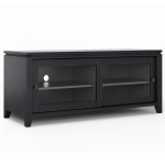 Simpli Home Cosmopolitan 48" Bois massif TV Support des médias en noir