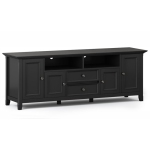 Simpli Home Amherst 72" Solid Wood TV Stand in Black