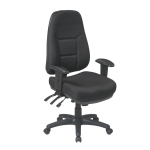 High Back Multi Function Ergonomic Chair in Black Fabric