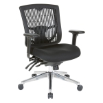 Chaise Contoured Black Plastic Back Manager